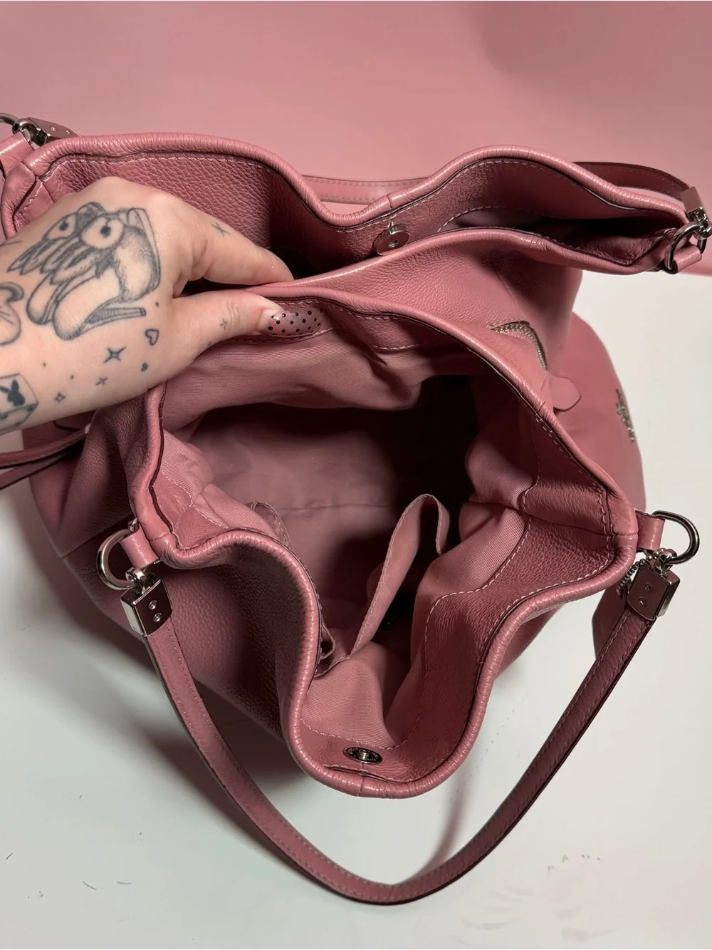 Pink mauve Coach madison phoebe shoulder bag